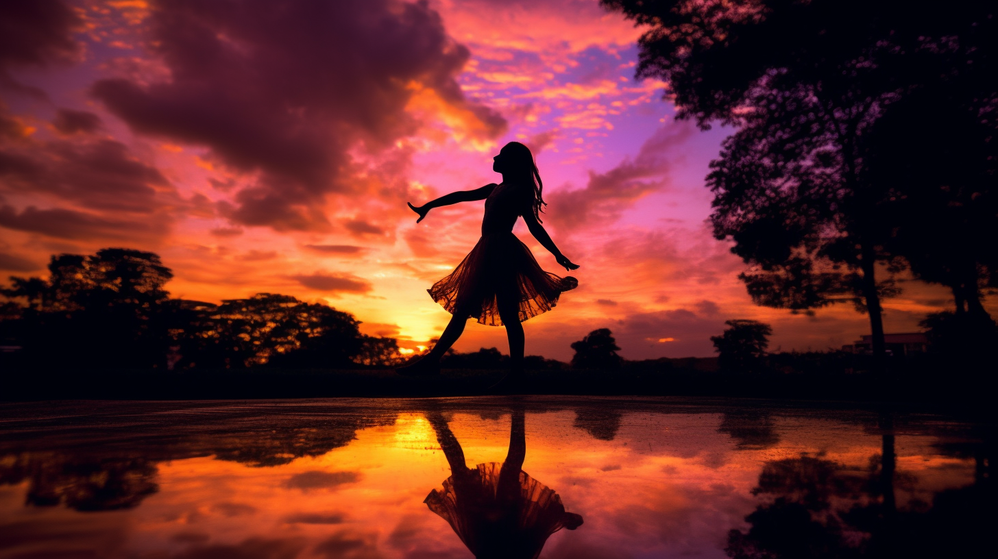 A girl dancing due to hyperactivity after taking levothyroxine.