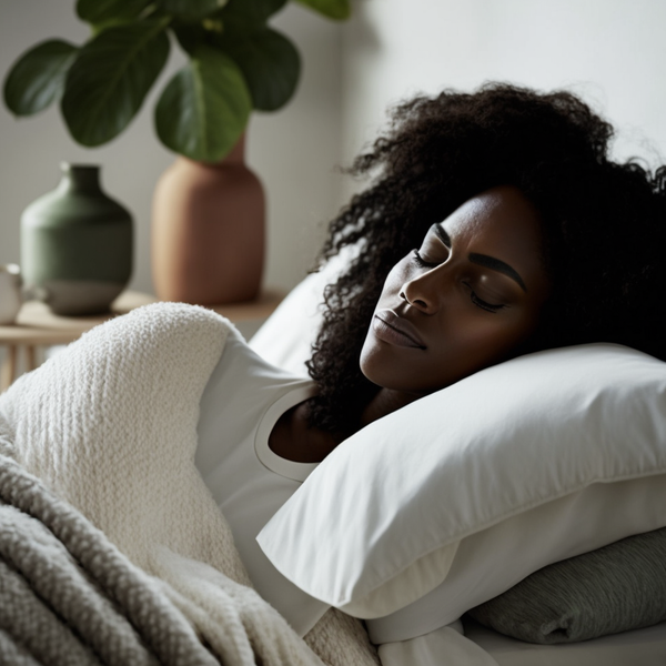 A woman having trouble sleeping as a side effect of levothyroxine.
