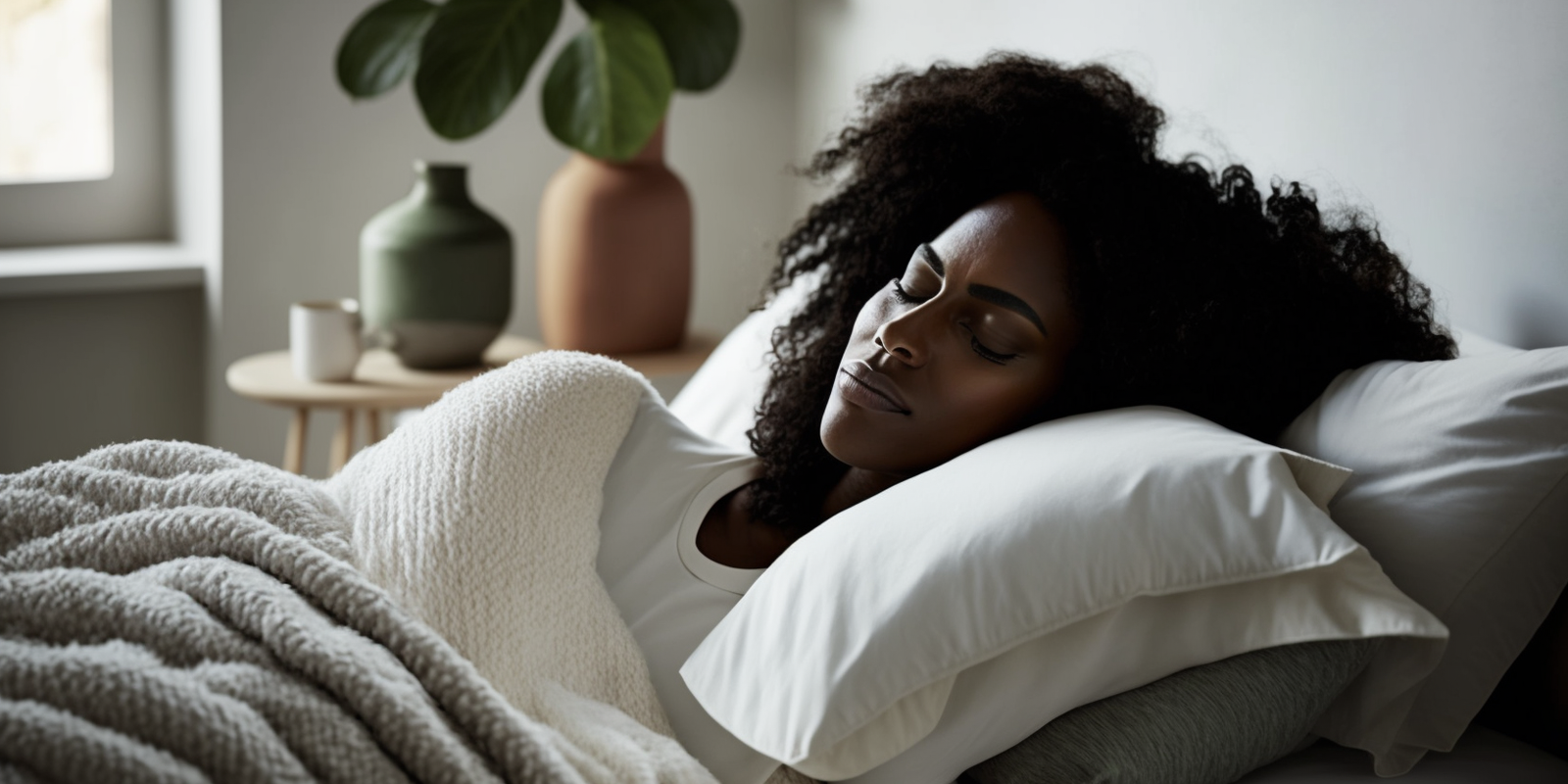A woman having trouble sleeping as a side effect of levothyroxine.